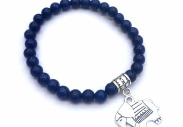 Dark blue elephant bracelet