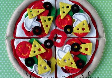 Felt pizza, development toy