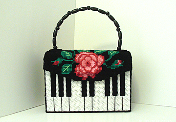 Red,black and pink Piano handbag