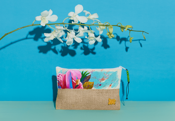 Flamingo Hand Painted Pouch