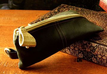 Sunglass Pouch, Brown Small Pouch, Small Zipper Pouch, Small Travel Pouch For Men, Cable Pouch