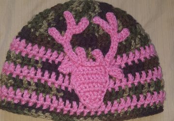 Hunting crochet camuflaje hat