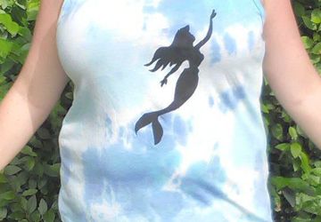 Mermaid Tie Dye Vest, Tie Dye, Vest, Women's Clothing, Gift for Women, Gift for Her, Mermaid