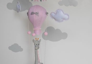 Baby Mobile Elephant In Hot Air Balloon Elephant Mobile Nursery