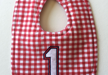 Patriotic 1st Birthday Bib