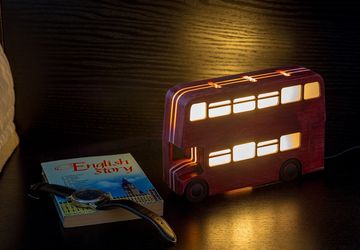 Double-decker night-light (dark-red)