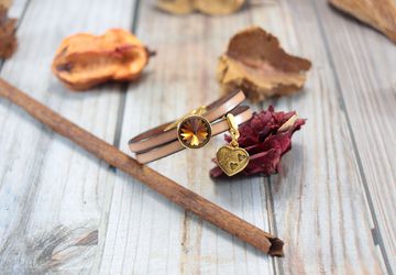 Swarovski Crystal Bracelet Valentines Day Gift for Her Leather Bracelet Handmade Jewelry Wrap Bracelet Anniversary Gift Birthday Gift