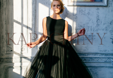 "Gabriel" double-layer jersey dress