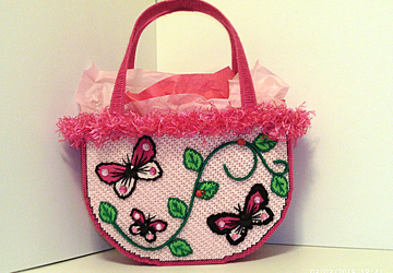 Pink Butterfly Tote bag