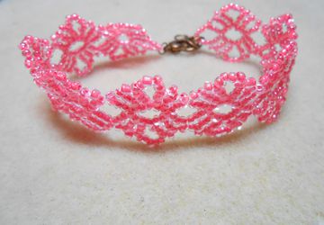 Pink Lace Bracelet