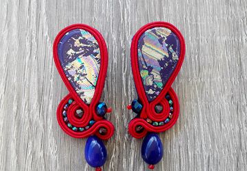 polymer clay earrings, dangle earrings, personalized earrings, handmade earrings, handmade jewelry, colored bijoux, made in Italy
