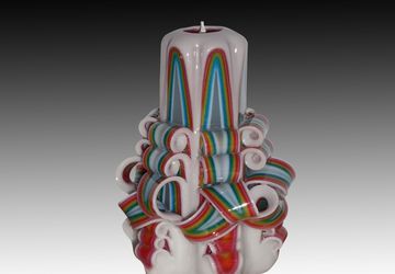 Unique handmade gift candle - Hand Carved candles - 5 inch/ 12cm