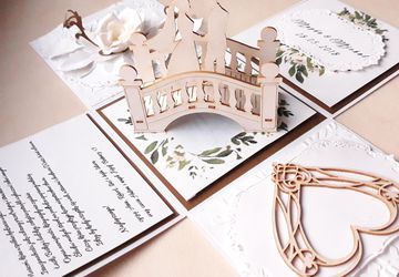 Wedding card exploding box