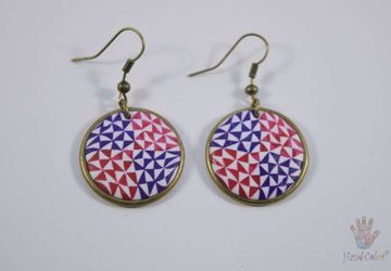 Portuguese Ceramic Tiles Round Earrings - BCDA-2-60