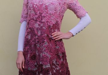 A mohair dress "Berry mix"