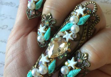Mermaid queen nail ring set