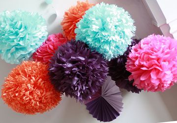 DIY pom pom flowers (video)