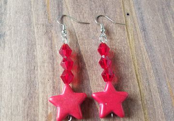Sailor Mars Star Earrings/Sailor Mars Costume/Raye Hino/Rei Cosplay/Red Star Charm Earrings/Geeky Gift/Sailor moon Jewelry/Sailor Senshi