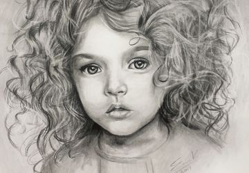 Realistic pencil portrait from a photo