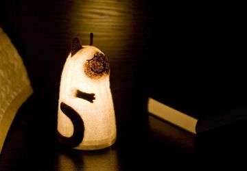 Siamese Cat felt lamp