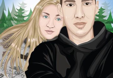 Custom Cartoon Portrait From Photo