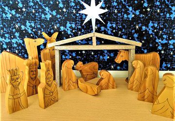 Wooden Christmas Nativity Set