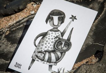 Postcard "Space Freaks. Sleepy"