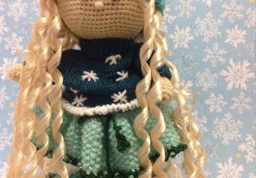 A knitted doll