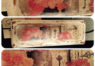 A decorative panel "A morning at the shelve"