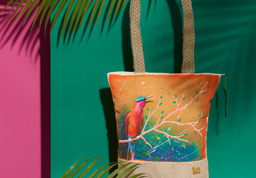 Southern Carmine Hand Painted Tote Bag