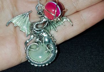 Glow in the dragon crystal pendant