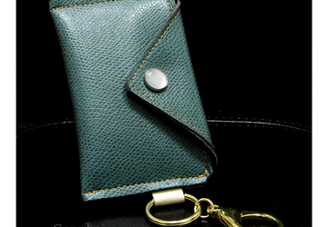 Keychain Wallet, Key fob Wallet, Small Vegan Wallet, Green Card Holder, Keychain Pouch, Business Card Holder, Wallet Keyfob