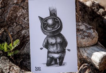 Postcard "Space Freaks"