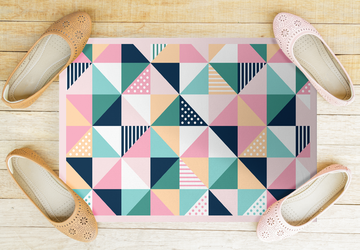 Colorful geo, PVC Carpet, Home Decor, Area Rug, Floor Rug, Linoleum Rug, Kitchen Rug, Colorful Rugs, New Home Gift, Home Design, Vinyl Rug