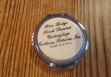 Mirror with blue ridge broken China front