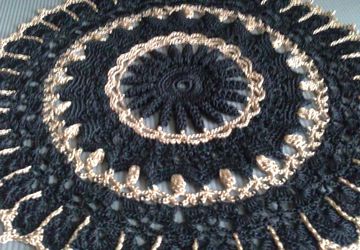 A jour doily "Black gold"