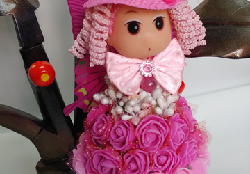 BUTTERFLY ANGEL DOLL. CHRISTMAS BELL ORNAMENT