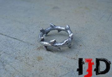 Twig Ring - Branch Ring - Silver Twig Ring - Rose Twig Ring - Thorns Ring - Crown of Thorns Ring - Crown of Thorns