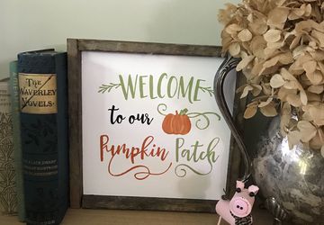 Welcome to our pumpkin patch sign | Fall Sign | Fall Wall Decor | Handmade wooden signs | Farmhouse | Pumpkin decor