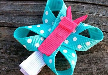 How to make a ribbon bow barrette