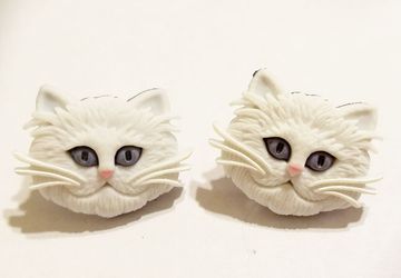 Adorable White Cat Post Earrings #24