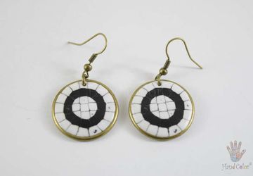 Portuguese Cobblestone Round Earrings - BCDC-2-28