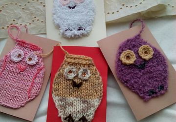 Knitted postcards