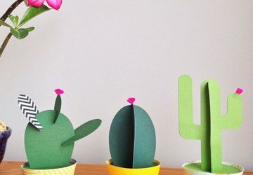 DIY paper cactuses!