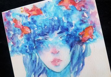 Watercolor Portrait Commissions 18 x 25 cm