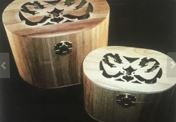 two dove storage boxes