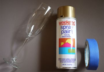 Golden Champagne Glasses DIY