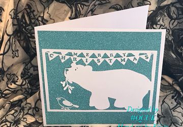 Christmas Kiss papercutting template