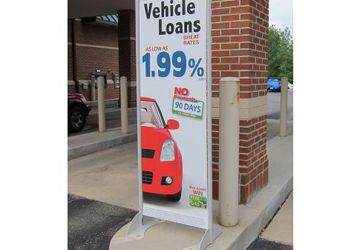 The Messenger Permanent Outdoor Banner Stand | Power Graphics