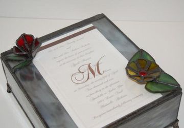 Customized one of a Kind Stained Glass Wedding Box